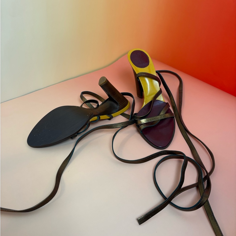 Max Mara Strappy Cone-Heel Sandals - Picture 7 of 7